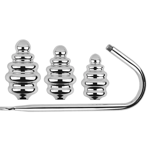 GreatBenefit 8826 Hook Screw-in Anal Set Ribbed 0711